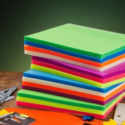 Pet Adhesive Strong Waterproof Transparent Student High-Quality Index Stickers Fluorescent Film Colorful Sticky Notes Memo Pads