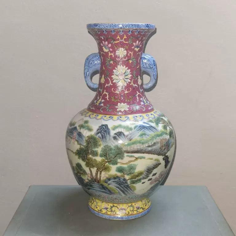 中国古美術 清の乾隆時代 青花　人物庭園　中皿　染付 中国古美術 清の乾隆時代 青花 人物庭園 中皿 染付