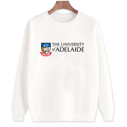 Adelaide University Sweatshirt Autumn and Winter Fleece Top International Student Souvenir Couple Class Uniform