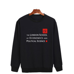 Lse London Political Economics School Uniform Round Neck Pullover Sweatshirt Men's and Women's Winter Velvet Thickened Couple Jacket