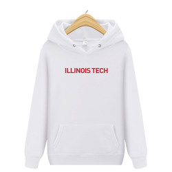 Illinois Tech Illinois Institute of Technology Sweatshirt Winter Fleece Thickened Student Uniform Hoodie