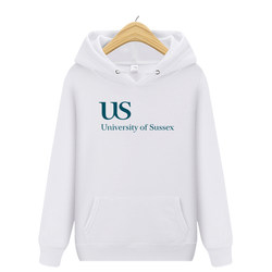 Sussex University Uniform Sweatshirt Fleece-Lined Thickened Winter Youth Hoodie Couple Outfit Class Uniform