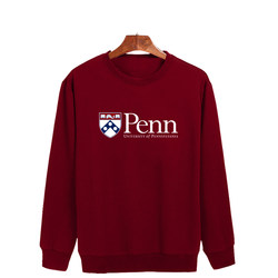University of Pennsylvania Uniforms Commemorative Sweatshirt Pullover Round Neck Autum Velvet Thickeneded Student Class Uniforms Trendy