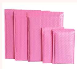 Pink Bubble Bag Envelope Bag Clothing and Accessories Packaging Waterproof and Pressure-Proof Co-Extruded Film Packaging Bag Express Bubble Bag