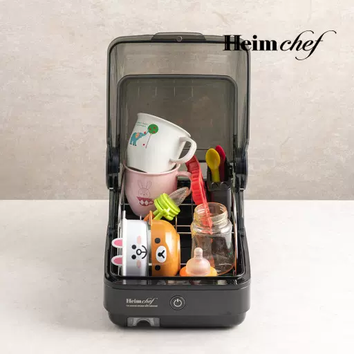 韩国Heimchef迷你餐具杀菌烘干机HTD-UV250高温烘干UV消毒1-