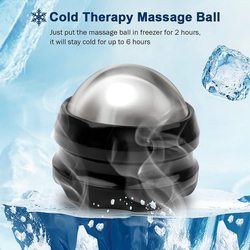 54mm Handheld Ball Massager Stainless Steel Ice Ball Muscle Recovery Fitness Ball Low Temperature Cold Massage Ball