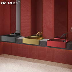 Deya Stainless Steel Countertop Basin Hotel Guesthouse Bathroom Sink Household Washbasin Art Basin