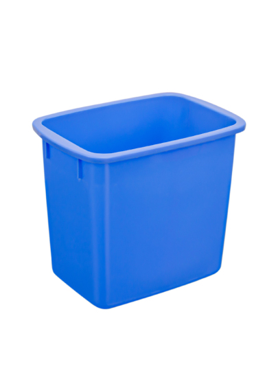 Fc プラスチック製収納バケツ（蓋付き）- 小型 白い長方形バケツ