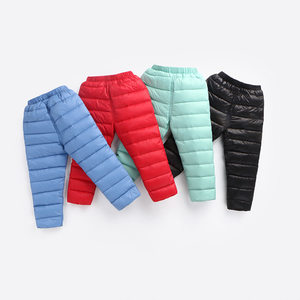 
2018 Winter Men's and Women's Children's Baby Medium and Large Children's Clothing 90% White Duck Down Warm Leggings