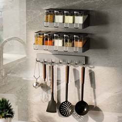 Kitchen hooks, no punching, sticky hooks, strong and traceless, a row of bathroom wall-mounted spoons, shovels, racks, clothes hooks