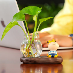 Creative Hydroponic Office Cute Little Ornaments Living Room Bedroom Desktop Kidsren's Room Home Decoration Vase