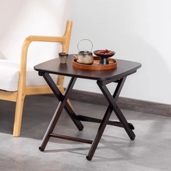 Folding Small Table, Simple Square Table, Outdoor Camping Portable Coffee Table, Solid Wood Balcony Leisure Internet-Famous Picnic Table and Chairs