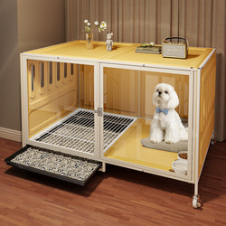 Dog Cage for Small and Medium-Sized Dogs with Separate Toilet, Dog Villa with One Bedroom, One Living Room, and One Bathroom, Dog House for Pets, Teddy Cage