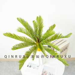 Simulated green plant cycad fern decoration Nordic floral design ornaments tropical iron leaves needle-shaped simulated plant landscaping