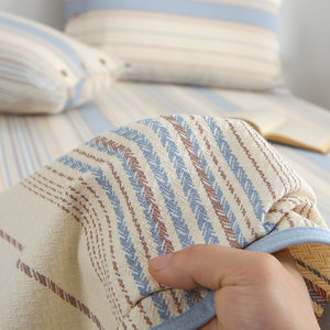 
[High-end Class A Coarse Cloth] All-Cotton Jacquard Old Coarse Clothing Bed Sheet Xinjiang Cotton Thickened Soft Cool Mat Cotton Line Three-Piece Set