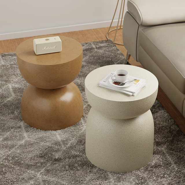 Linghong Cream Style Side Table Creative Nordic Style B&B Sofa Cement ...