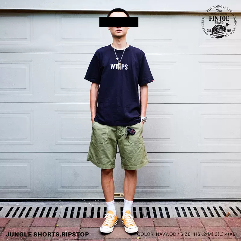 FINTOE JUNGLE SHORTS 蜡染石磨酵洗工装短裤OG107 非wtaps-Taobao