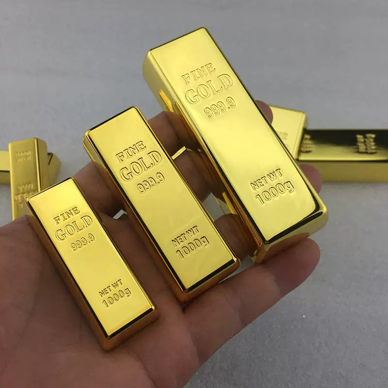 大中小號仿真金條樣品金塊假金條攝影拍照道具櫃臺展示裝飾品
