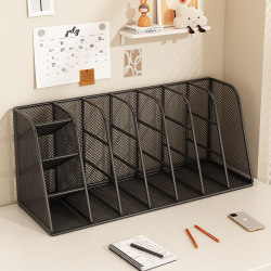 Desktop Storage Box Student Book Storage Rack Book Stand Large Capacity Bookshelf Office Desk Stationery Pen Holder
