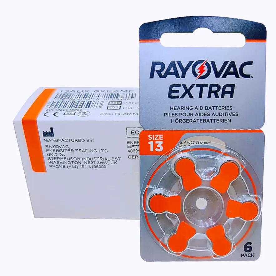 包邮雷特威RAYOVAC EXTRA 助听器电池13，PR48,1.45V（60粒）