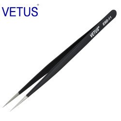 VETUS ESD series anti-static high-precision tweezers Non-magnetic 302 stainless steel anti-magnetic acid-proof watch repair