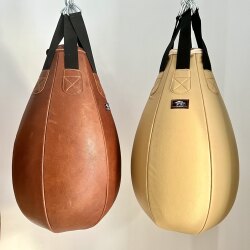 Genuine Leather Boxing Pear-Shaped Professional Boxing Punching Bag Hanging Ball-Shaped Adult Home Sanda Boxing Training Equipment