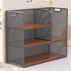 Desktop Bookshelf Book Stand Book Storage Rack Simple Multi-Layer File Storage Organizer for Student Dormitory Desk