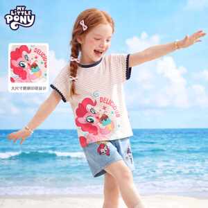 
My Little Pony Girls 2026 New Short-Sleeved Summer Great-Looking Tops Korean Style Western Style Big Girls Short T-Shirts