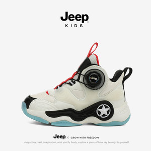
Jeep boys basketball shoes professional training shoes 2025 autumn and winter new leather waterproof medium and large children's sports shoes