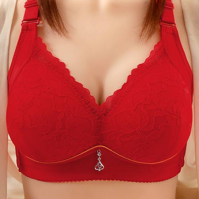 Large size, large breasts without steel rings, small, gathered, and tied breasts, shoulder straps, stable lifting, anti-sagging, comfortable sports bra