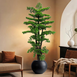 Artificial Green Plant Welcoming Pine Tree with a Vintage Style, High-End Luxury Decoration for the Living Room, High-End Light Luxury Ornament, Indoor Fake Tree Potted Plant