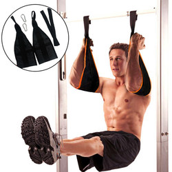Suspension Belt with Abdominal Muscle Hanging Training Strap, Auxiliary Hanging Bar for Abdominal Exercises, Fitness Equipment for Abdominal Curls, Hanging Leg Lift, Horizontal Bar Sling