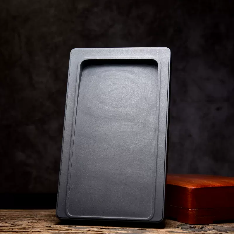 联星名师张子坚作品经典淌池素砚四大名砚之歙砚四大名坑之老坑算子