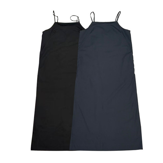 
25 exquisite daily items Your brand cotton and linen adjustable suspender pocket dress with side zipper and rear slit long skirt