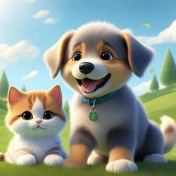 Cute Puppy Stickers for Bedroom Walls, Home Interior, Doors and Windows, Car Stickers to Cover Scratches, Self-Adhesive