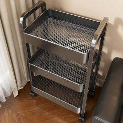 Youqin Movable Trolley Storage Rack Living Room Sofa Side Table Coffee Table Snack Bedside Table Storage Shelf