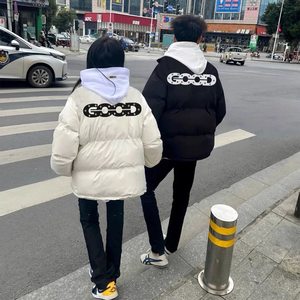 American heavy national trend medal embroidered cotton jacket for men and women autumn and winter retro thickened warm couple bread jacket