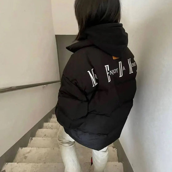 
National trend American style thickened warm down jacket for men and women winter loose cotton clothing versatile bread clothing student couple cotton jacket