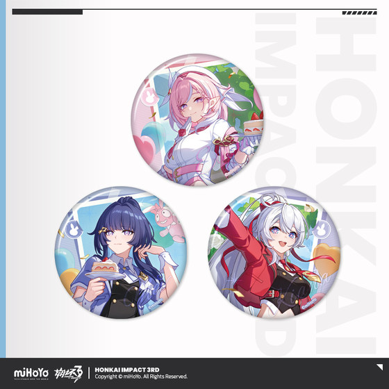 
[MiHoYo/Honkai Impact 3] 9th Anniversary Series Tinplate Badge Kiana Alicia miHoYo