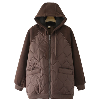 Fat Mom keeps warm cotton jackets in autumn and winter commute Korean version
