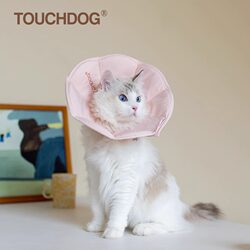 Touchdog Elizabethan Collar for Cats and Dogs, Universal Waterproof Collar, Anti-Licking and Biting Neck Collar, Pet Headgear for Sterilization