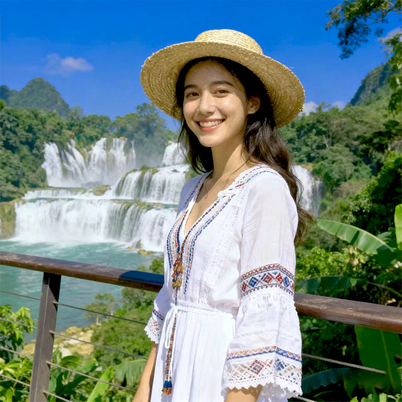 广西崇左百色巴马五日游 德天瀑布通灵明田仕浩坤湖鹅泉纯玩跟团