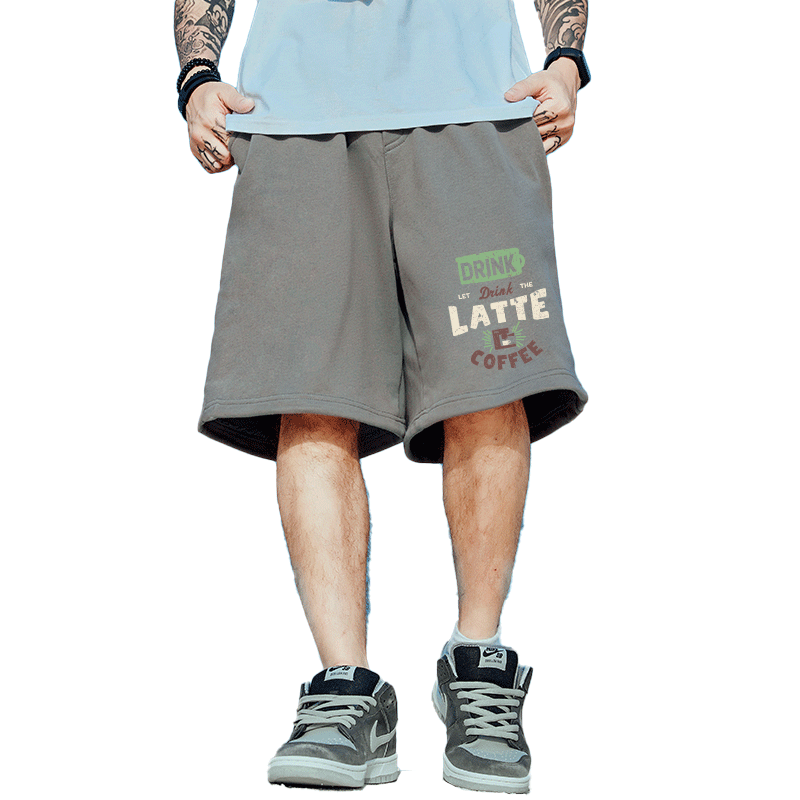Summer letters loose short pants, men's tide brand ins -pants, fertilizer, increase pants pants, large size pants and basketball pants