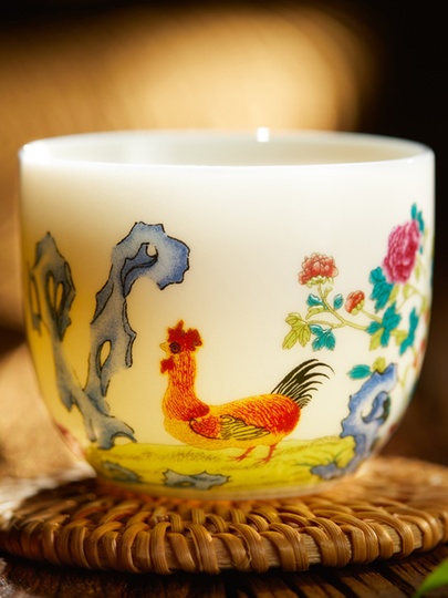 乾隆鶏壺杯 - 景徳鎮磁器茶器セット