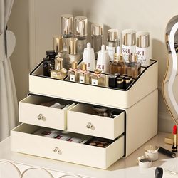 Cosmetic Storage Box, High-End Desktop 2025 New Model, Dust-Proof, Household Large-Capacity Dressing Table Organizer