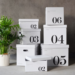 ins Wind Paper Digital Storage Box Eight-Grid Cabinet Storage Box Storage Paper Box Paper Carton White Storage Box