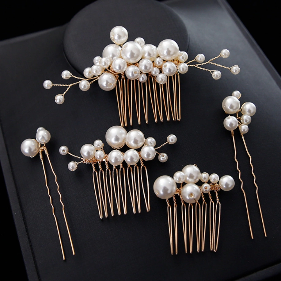 Gold Color Pearl Wedding Hair Combs Hair Accessories for Bri Taobao