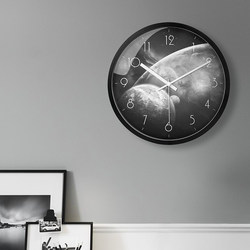 Simple Nordic Wall Clock, Modern Art Creative Starry Sky Wall Clock, Living Room Home Silent Clock, Wall-Mounted Quartz Clock