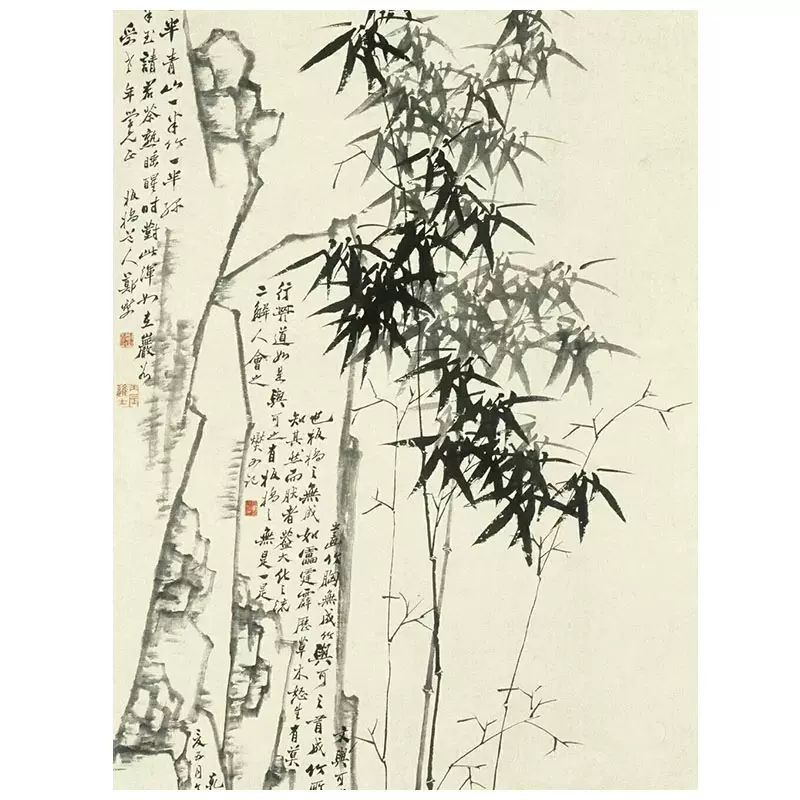 郑板桥竹子国画作品代笔手绘真迹明清老字画二手老物件旧货