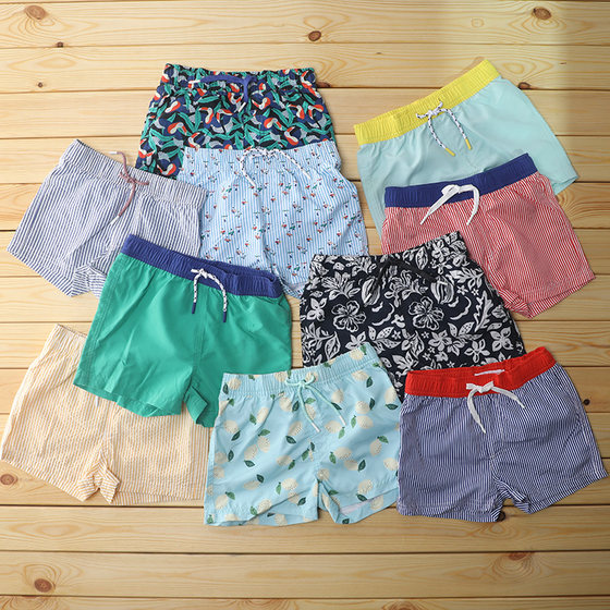 
Value for money foreign trade export children's teenagers beach pants loose quick-drying swimming trunks shorts can be drained with mesh lining underwear